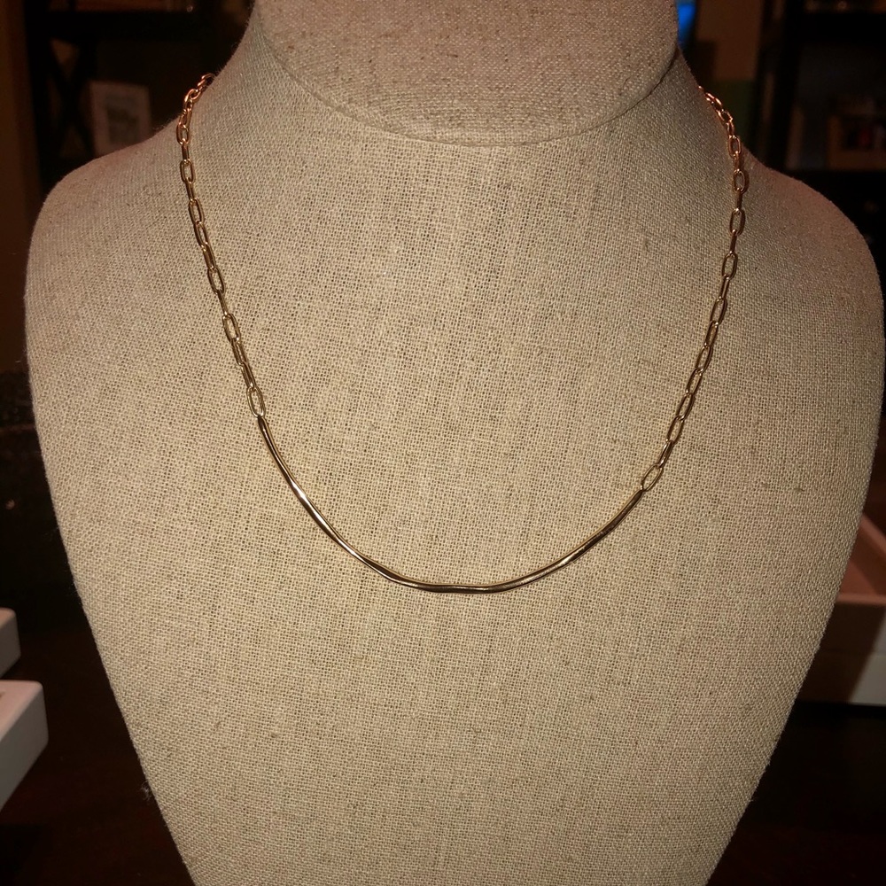 Stella & Dot Essential Hammered Arc Necklace - Gold